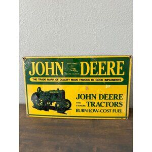 VTG New Sealed 1995 John Deere Tractor Sign Porcelain Two Cylinder Ande Rooney 1